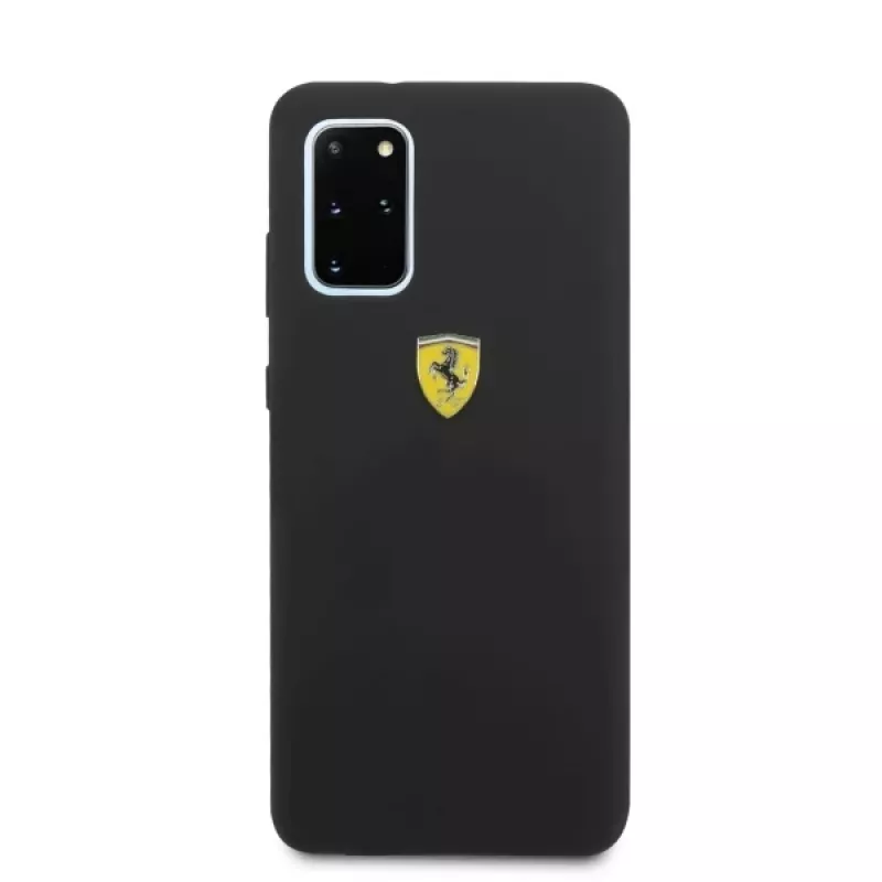 Ferrari Funda rígida FESSIHCS67BK Funda trasera de silicona para Samsung Galaxy S20+ (G985) - negra