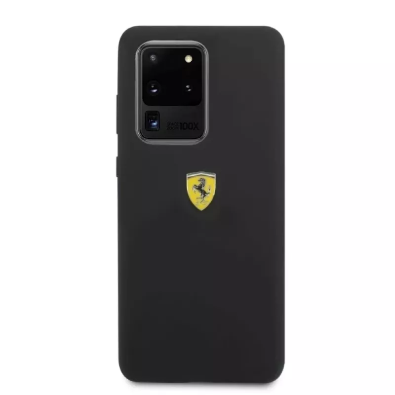 Ferrari Funda rígida FESSIHCS69BK Funda de silicona para Samsung Galaxy S20 Ultra - negra
