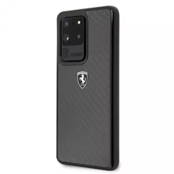 Ferrari Funda rígida FEHCAHCS69BK para Samsung Galaxy S20 Ultra, Black Carbon Heritage