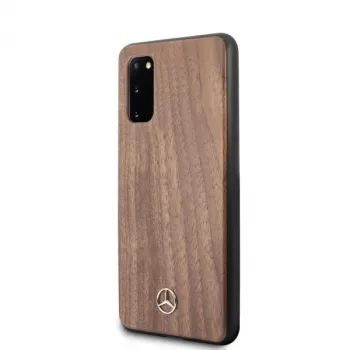 MERCEDES-BENZ Funda rígida Wood Line Walnut para Samsung Galaxy S20 (SM-G980) - marrón