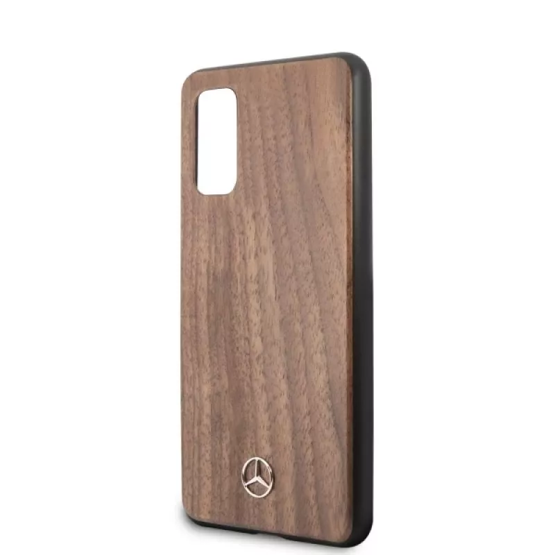 MERCEDES-BENZ Funda rígida Wood Line Walnut para Samsung Galaxy S20 (SM-G980) - marrón