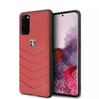 Ferrari Funda rígida FEHQUHCS62RE Heritage para Samsung Galaxy S20, roja