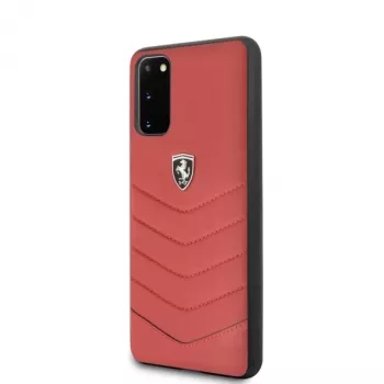 Ferrari Funda rígida FEHQUHCS62RE Heritage para Samsung Galaxy S20, roja