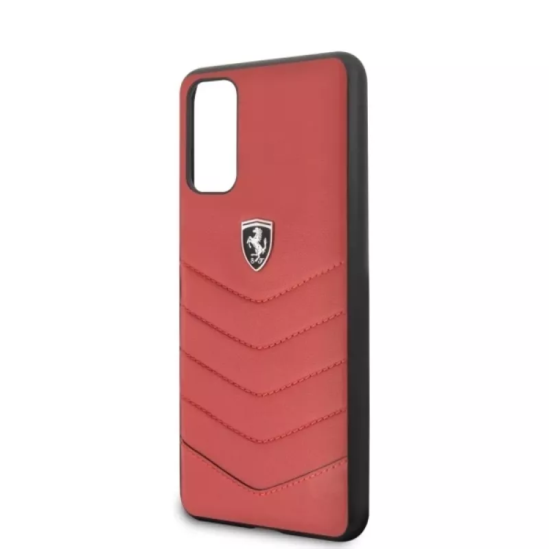 Ferrari Funda rígida FEHQUHCS62RE Heritage para Samsung Galaxy S20, roja