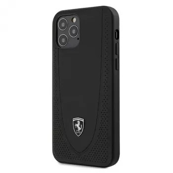Ferrari FEOGOHCP12MBK Funda rígida Off Track Perforated para iPhone 12 / 12 Pro 6,1 pulgadas - negra