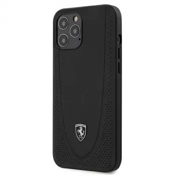 Ferrari Funda rígida Off Track Perforated para Apple iPhone 12 Pro Max 6,7 pulgadas - negra