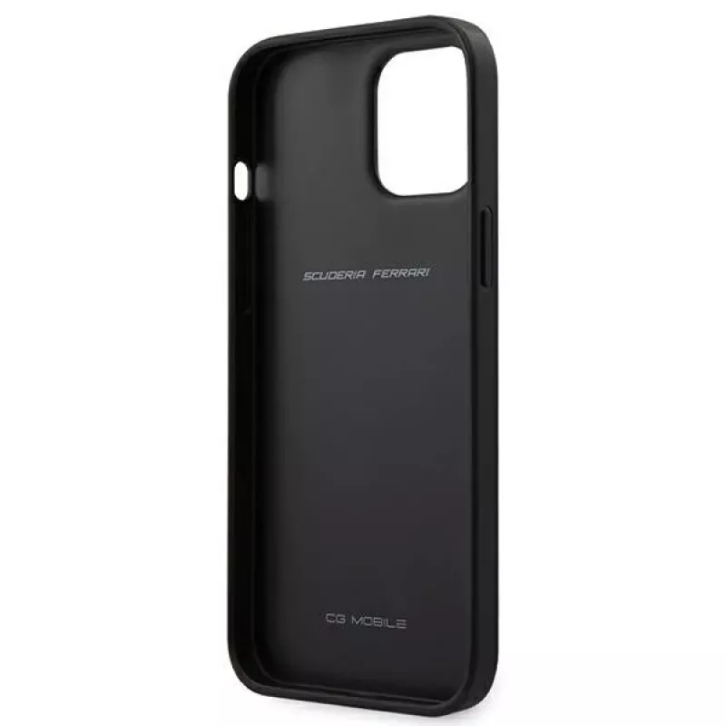 Ferrari Funda rígida Off Track Perforated para Apple iPhone 12 Pro Max 6,7 pulgadas - negra
