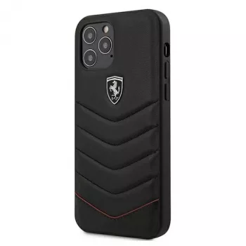 Ferrari Funda rígida Off Track Quilted para Apple iPhone 12 Pro Max 6,7 pulgadas negra