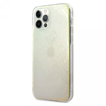 Guess GUHCP12M3D4GIRBL Funda rígida Iridescent Opal para Apple iPhone 12 / iPhone 12 Pro 6,1 pulgadas - 4G 3D Pattern Collection