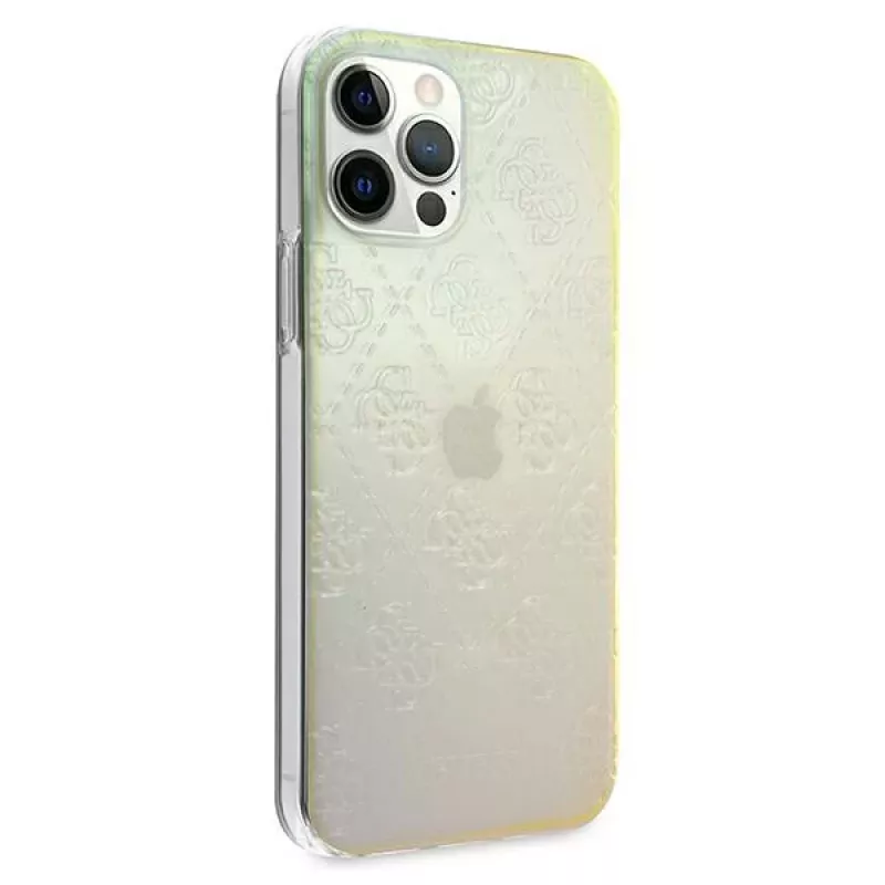 Guess GUHCP12M3D4GIRBL Funda rígida Iridescent Opal para Apple iPhone 12 / iPhone 12 Pro 6,1 pulgadas - 4G 3D Pattern Collection