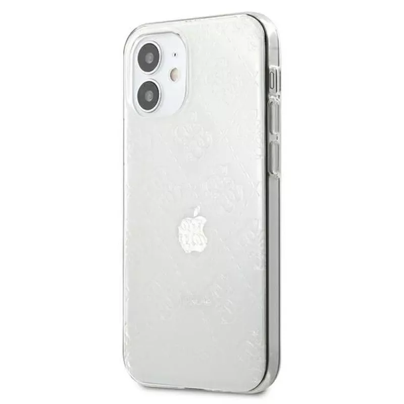 Guess GUHCP12S3D4GTR Funda rígida transparente para iPhone 12 mini 4G 3D Pattern Collection