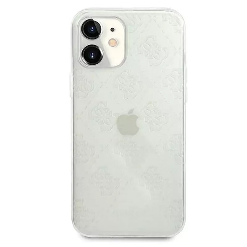 Guess GUHCP12S3D4GTR Funda rígida transparente para iPhone 12 mini 4G 3D Pattern Collection