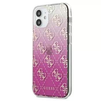 Guess GUHCP12SPCU4GGPI Funda rígida rosa para iPhone 12 mini 5,4 pulgadas 4G Gradient