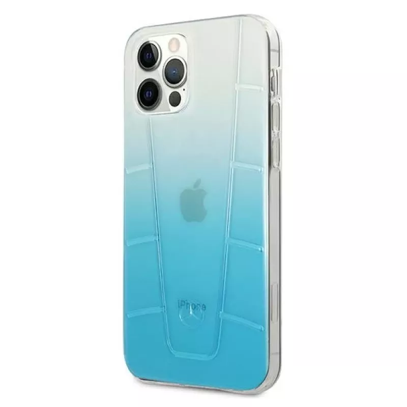 Mercedes-Benz MEHCP12MCLGBL Funda rígida azul para iPhone 12/12 Pro 6,1 pulgadas Transparent Line