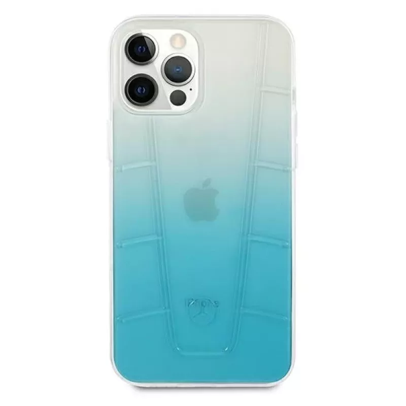Mercedes-Benz MEHCP12MCLGBL Funda rígida azul para iPhone 12/12 Pro 6,1 pulgadas Transparent Line