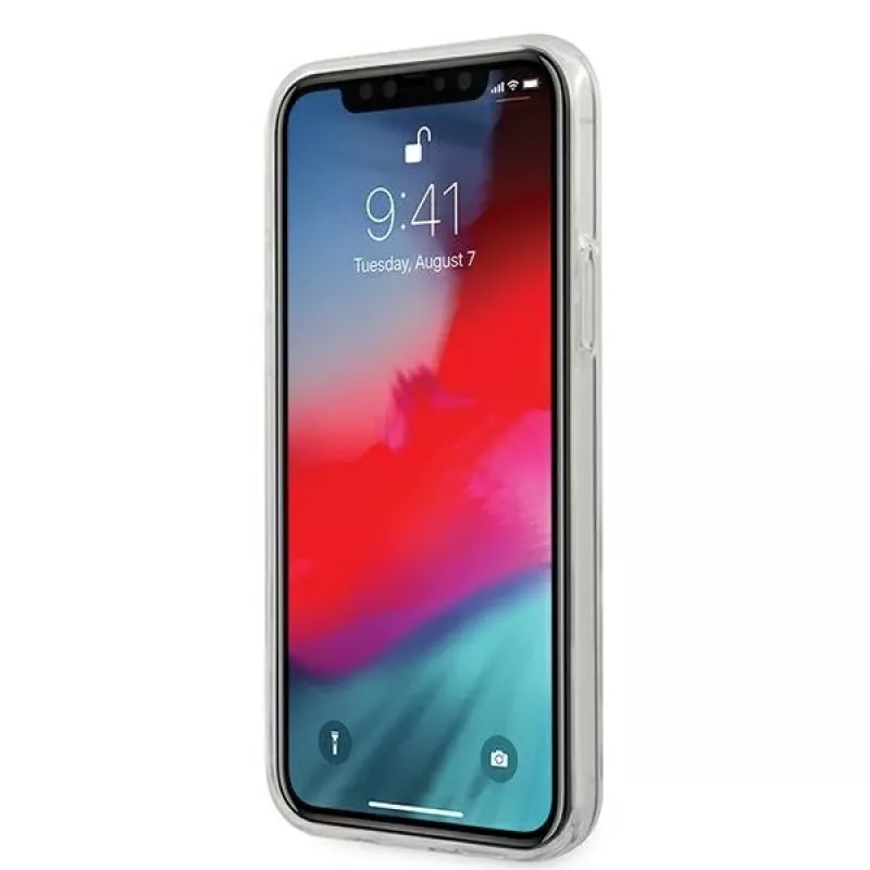 Mercedes-Benz MEHCP12MCLGBL Funda rígida azul para iPhone 12/12 Pro 6,1 pulgadas Transparent Line