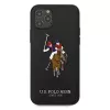 U.S. POLO ASSN. USHCP12MPUGFLBK Funda trasera negra para iPhone 12/12 Pro 6.1 Polo Embroidery Collection