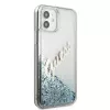 Guess Glitter Vintage Script carcasa rígida para Apple iPhone 12 mini - azul