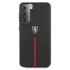 Ferrari FEOSIHCS21MBK S21+ G996 carcasa rígida negra Off Track piel y nailon con franjas