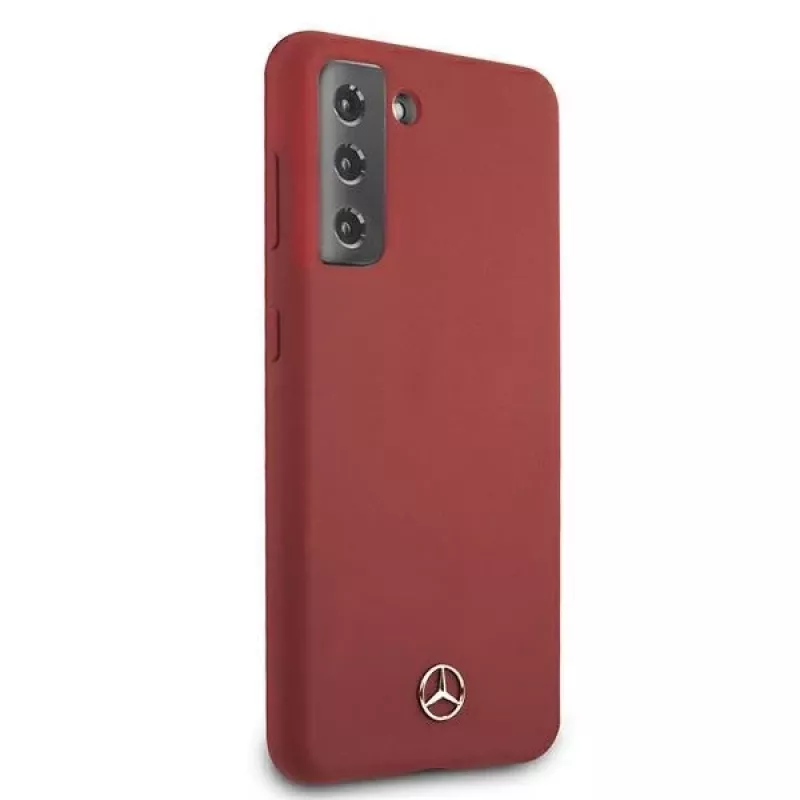 Mercedes-Benz Silicone Line carcasa rígida para Samsung Galaxy S21 (SM-G991) - roja