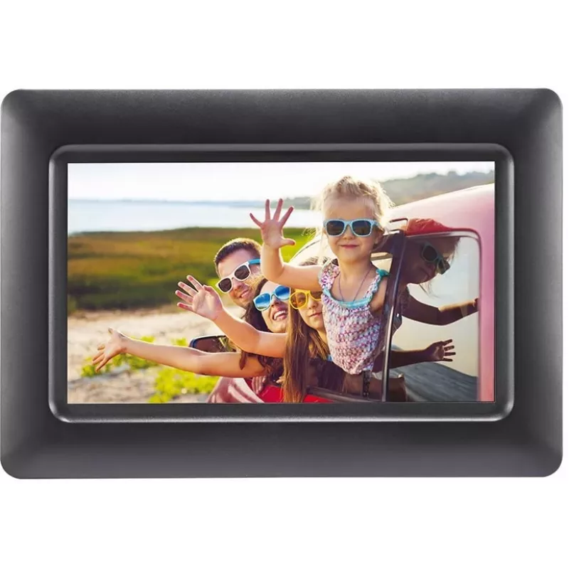 AGFAPHOTO Agfa Photo LED HD 7 Marco de fotos digital con reloj y calendario APF700 Negro