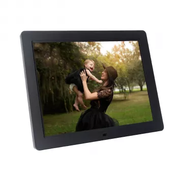 Marco de fotos digital Braun DigiFrame 1594 de 15 pulgadas, 16 GB de memoria, entrada HDMI, negro