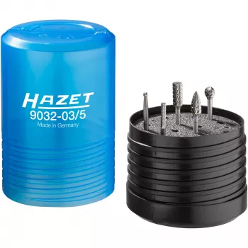 HAZET 9032-03/5 Set de fresas de carburo 3 mm de vástago 5 piezas