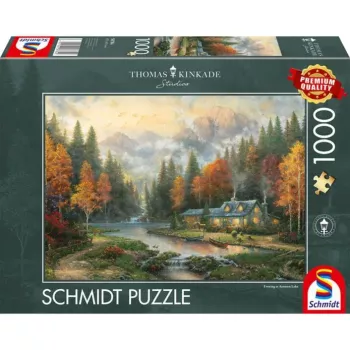 Schmidt Thomas Kinkade Studios Autumn Evening at the Lake Puzzle 1000 piezas