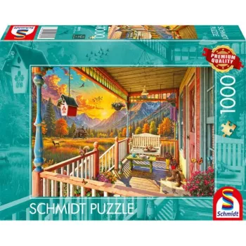 SCHMIDT SPIELE Bergland-Veranda (1000 piezas) Puzzle