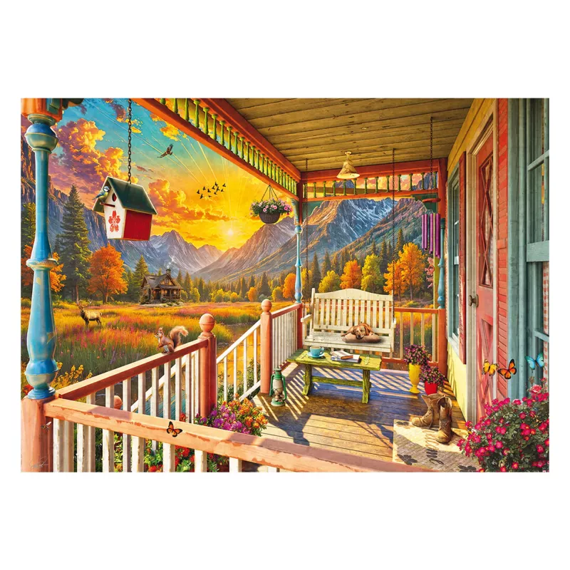 SCHMIDT SPIELE Bergland-Veranda (1000 piezas) Puzzle