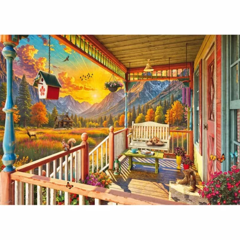 SCHMIDT SPIELE Bergland-Veranda (1000 piezas) Puzzle