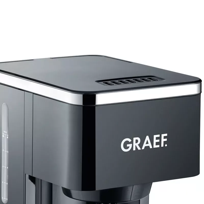 GRAEF Young FK 402 Cafetera de filtro - 10 tazas, 1,25 L, 1000 W, acero inoxidable/negro