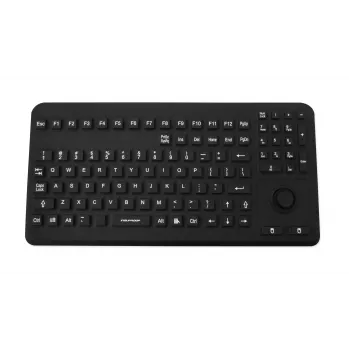GETT InduKey InduProof Advanced TKG-104-MB-IP68-VESA-BLACK Teclado industrial, 104 teclas, IP68, montaje VESA, USB, negro
