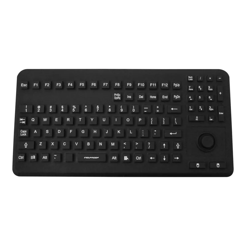 GETT InduKey InduProof Advanced TKG-104-MB-IP68-VESA-BLACK Teclado industrial, 104 teclas, IP68, montaje VESA, USB, negro