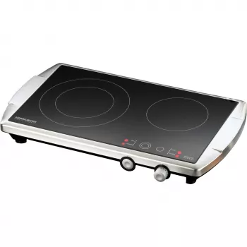 Rommelsbacher CERAN CT 3400/E Placa doble, acero inoxidable/negro, 3400 W