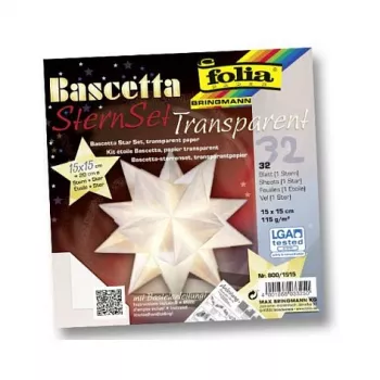 Folia Set de papel de origami Bascetta Stern Midi 32 hojas 15x15 cm