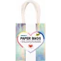 Folia Bolsas de regalo de papel iridiscente pequeñas brillantes pack de 10