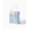Folia Bolsas de regalo de papel iridiscente pequeñas brillantes pack de 10
