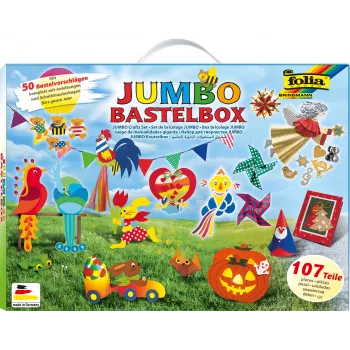 Folia 50915/1 Set de papel de manualidades - 107 piezas - Multicolor - Niños y niñas - Papel, cartón, film - Caja