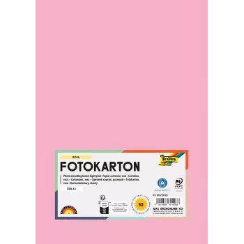 Folia 614/50 26 - Rosa - Liso - A4 (210 x 297 mm) - 300 g/m² - 50 hojas - Alemania