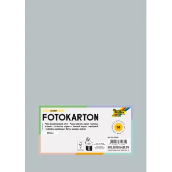 Folia 614/50 60 Papel de diseño - Plata - A4 (210 x 297 mm) - 300 g/m² - Mate - 50 hojas