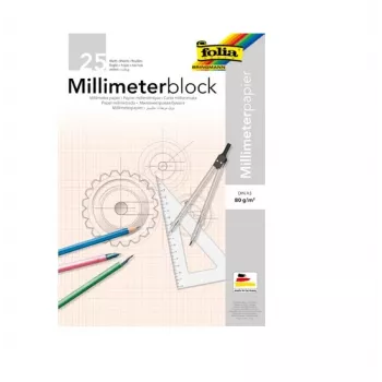 Folia 8230/25 Bloc de papel milimetrado A3, 25 hojas