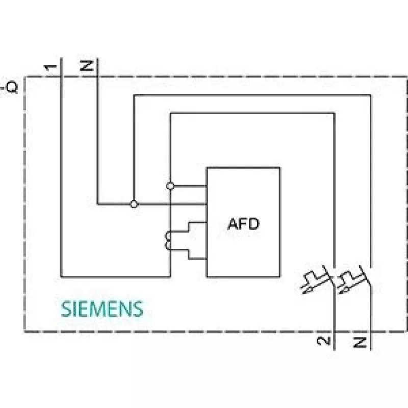 Siemens 5SV6016-7KK16 interruptor de protección contra incendios (AFDD) con MCB C16 de 2 polos 230V 1TE