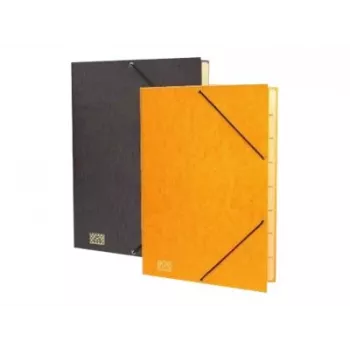 RNK Archivador de fuelle 9 compartimentos negro