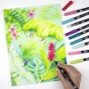 Tombow ABT-6P-4 Set de rotuladores Dual Brush Pen - 6 rotuladores - punta fina y punta pincel - multicolor - redonda