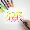 Tombow ABT-6P-4 Set de rotuladores Dual Brush Pen - 6 rotuladores - punta fina y punta pincel - multicolor - redonda