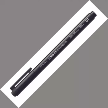 Tombow Mono Fineliner Rotulador de dibujo punta 01 línea 0,24 mm negro pack de 12