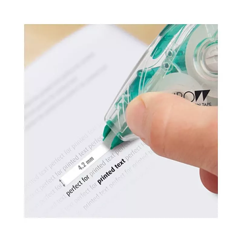 Tombow MONO YXE cinta correctora - verde/transparente - 16 m x 4,2 mm - blíster