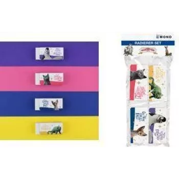 Tombow gomas de borrar Die Schule der magischen Tiere blancas 4 unidades