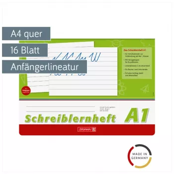 BRUNNEN cuaderno de aprendizaje de escritura A4q 16 hojas rayado sin margen - A1